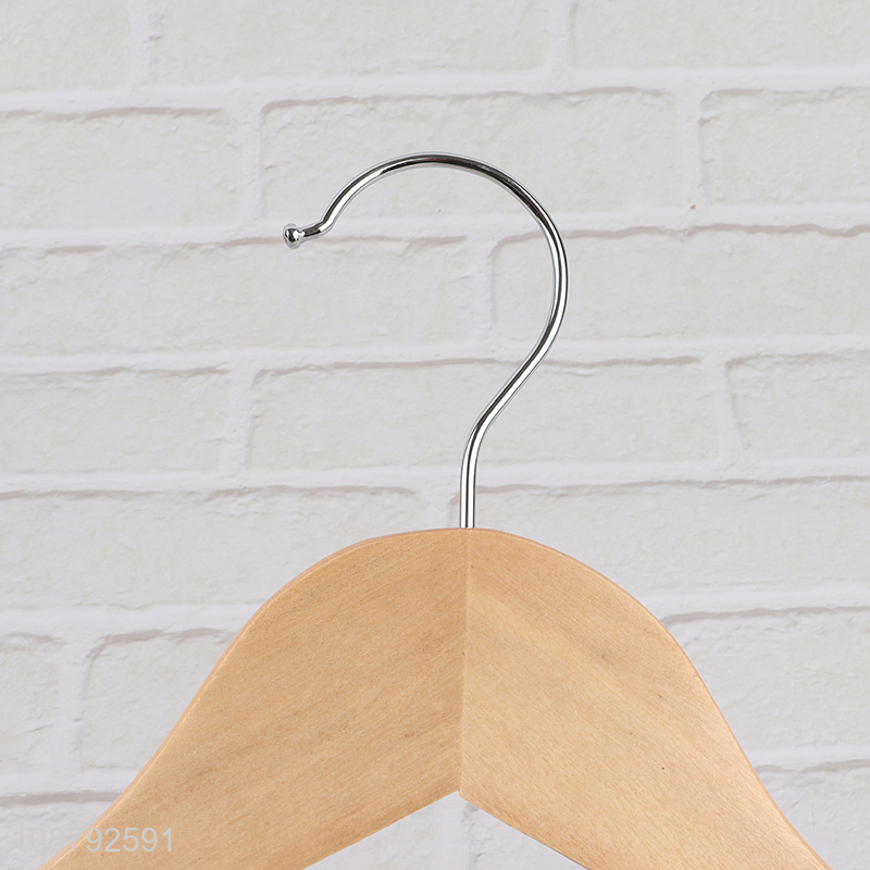 Factory price 2 in 1 wooden pants hanger non-slip skirt hanger