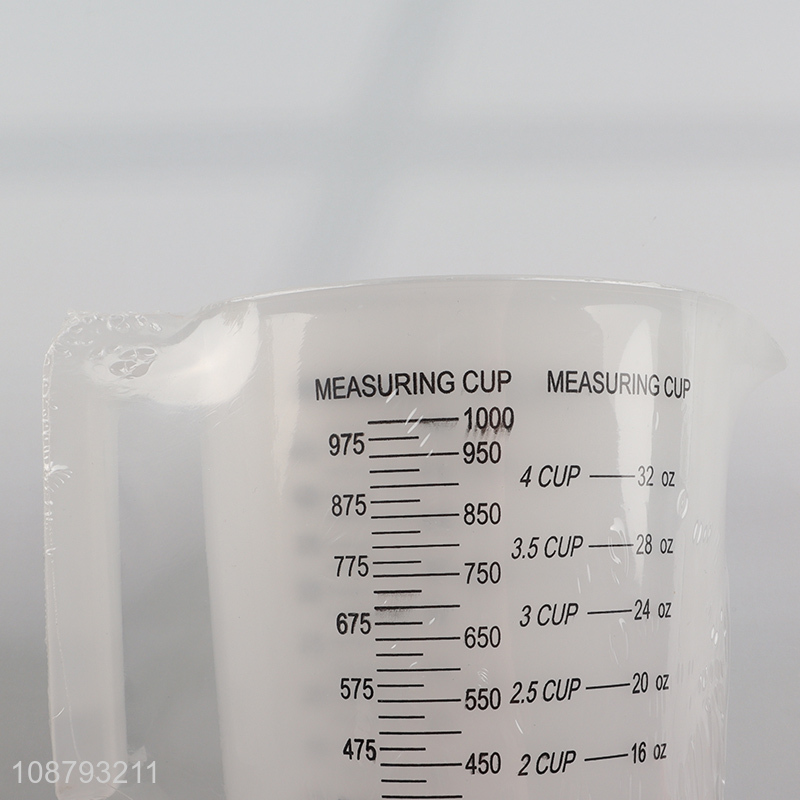 Good quality 250/500/1000ml plastic measuring cups set