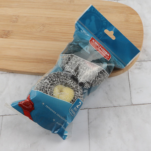 Good quality 2pcs stainless steel scouring balls pot scrubbers
