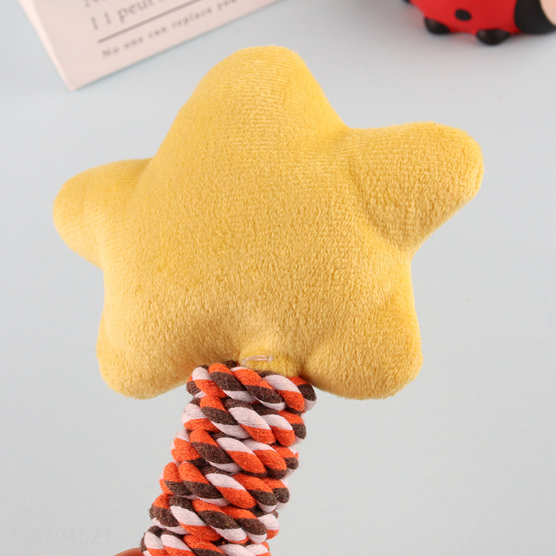 Most popular star shape pets chew cotton rope toys