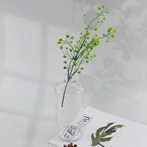 Wholesale narrow neck <em>glass</em> vase clear flower vase for decor