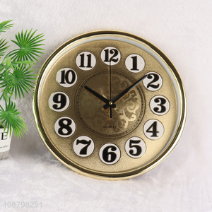 High quality round plastic wall clock for living room decor