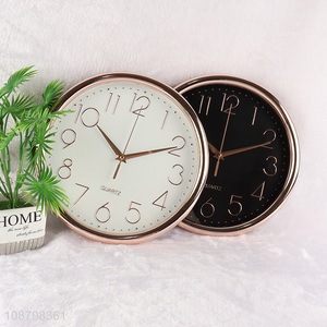 Good quality round silent plastic wall clock for home office