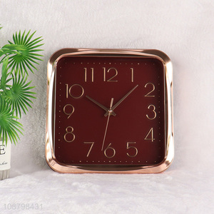 Hot selling square plastic wall clock for living room decor