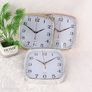 Factory price square plastic wall clock for living room decor