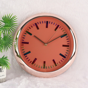 Good quality round silent analog plastic wall clock for kitchen