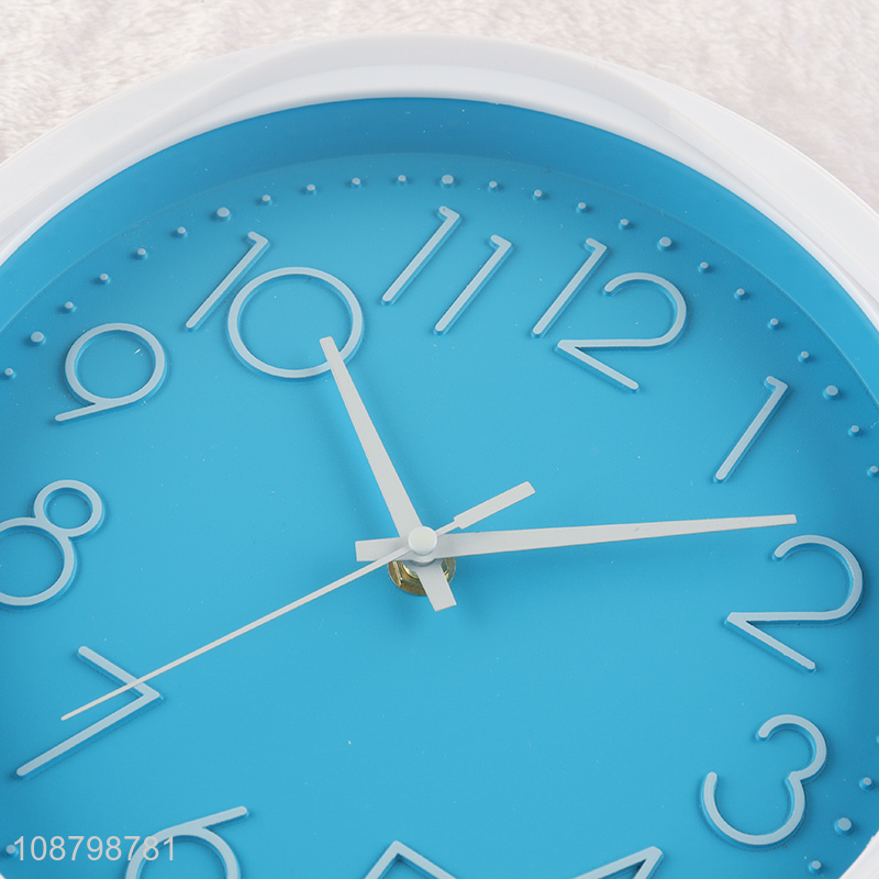 China imports battery operated round silent plastic wall clock