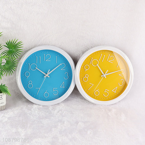 China imports battery operated round silent plastic wall clock