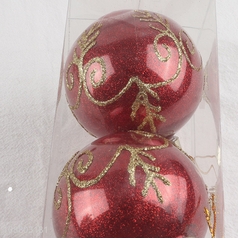 Most popular 3pcs christmas ball for xmas tree decoration