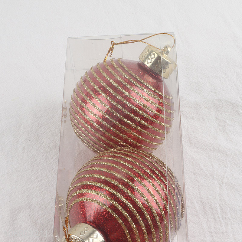 Factory price 3pcs round hanging ornaments christmas ball