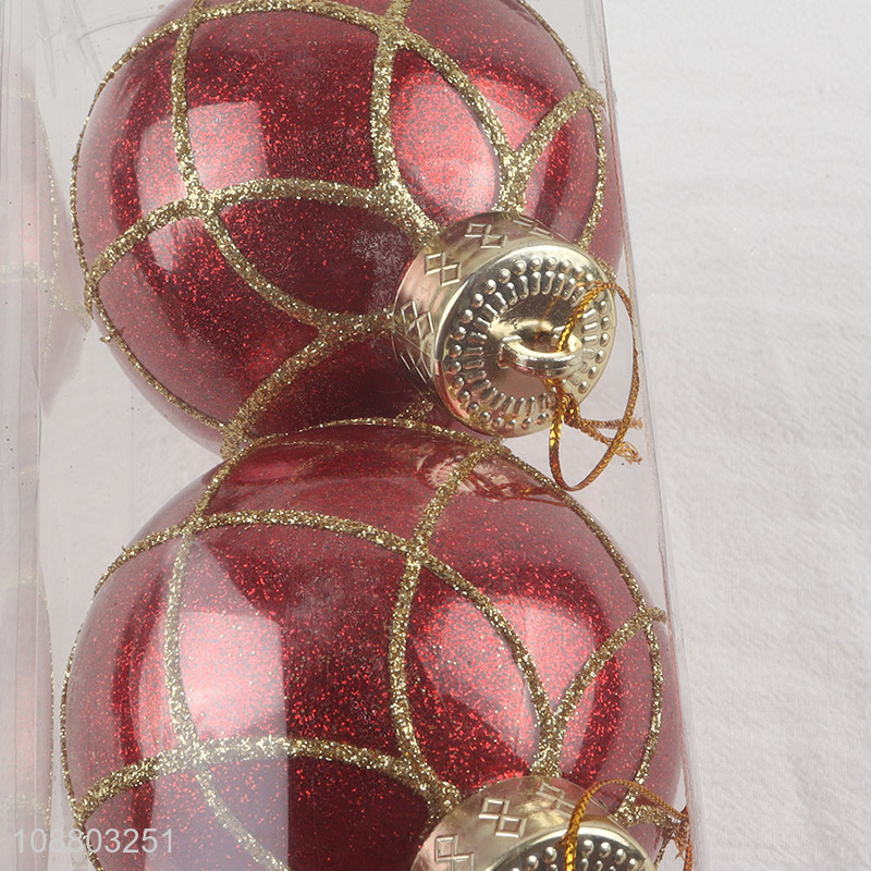 China factory 3pcs hanging ornaments christmas ball for sale