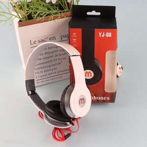 Custom logo foldable wired stereo headset for computer