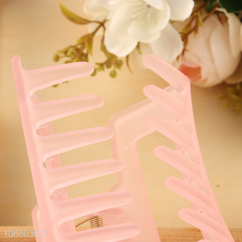 Factory price large rectangular plastic hair claw clip