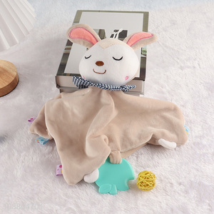Hot selling soft stuffed animal <em>baby</em> blanket soothing toy