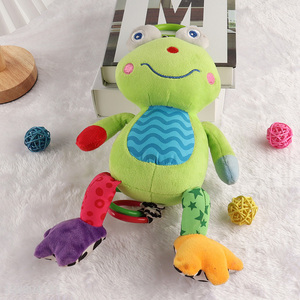Factory price <em>baby</em> stroller toy hanging plush rattle musical toy