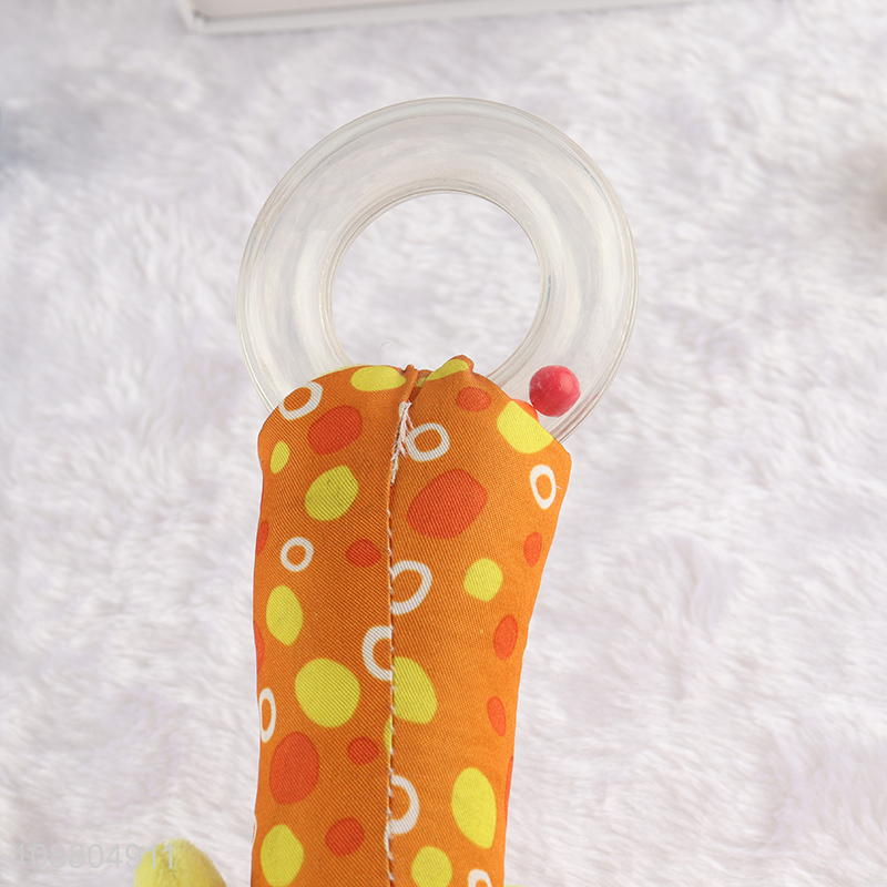 Wholesale soft stuffed animal rattle shaker for infants babies