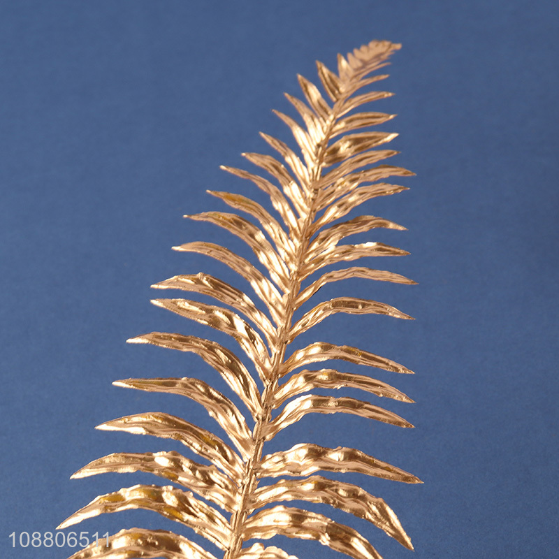 Wholesale golden artificial leaves plant for DIY vase filler
