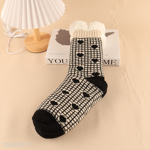Factory price non-slip slipper <em>socks</em> with grippers for women