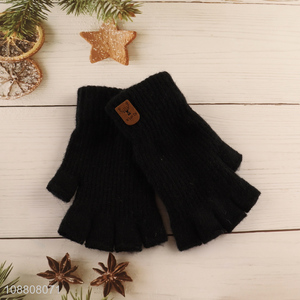 New product winter half finger knit gloves for women <em>men</em>