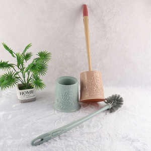 Hot selling plastic toilet brush and holder for <em>bathroom</em>
