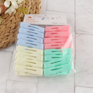 New arrival 16pcs heavy duty plastic clothes clips pegs