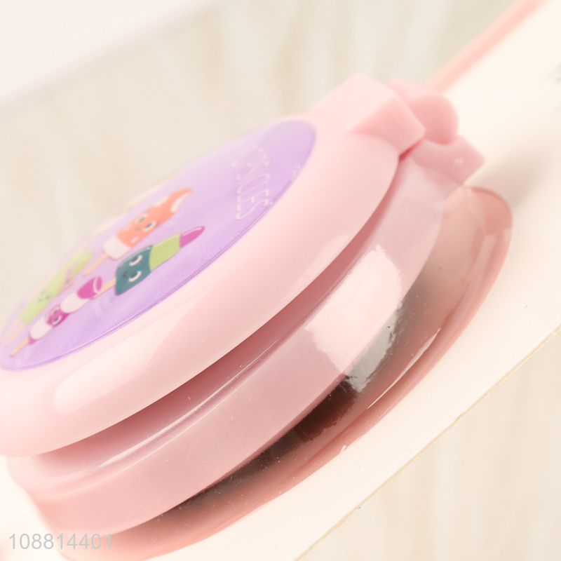 Wholesale cute portable travel pocket hair brush with mirror