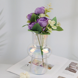 Top selling home decor <em>glass</em> flower vase wholesale