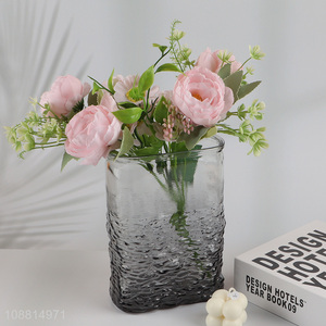 China wholesale modern style <em>glass</em> flower vase for decoration