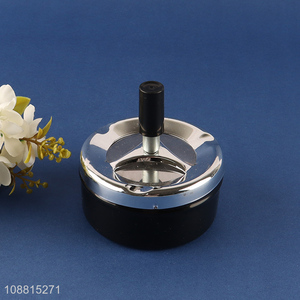 Wholesale round push down cigarette <em>ashtray</em> with spinning tray