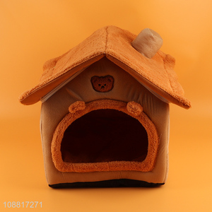 Factory price washable cat <em>bed</em> cat house for indoor cats
