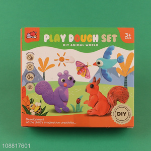 Factory price diy animal world play dough set toy