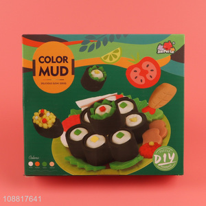 Hot sale sushi series diy children colored mud set toy