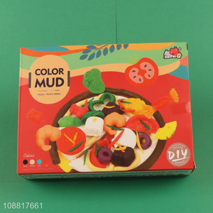 Good selling pizza pasta series diy colored mud set toys