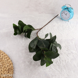 High quality 3-head artificial plant fake greenery with stem