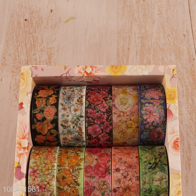 Hot selling 20 rolls floral washi paper tape set for crafts