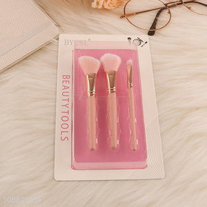 Online wholesale 3pcs pink makeup <em>brush</em> makeup tool set