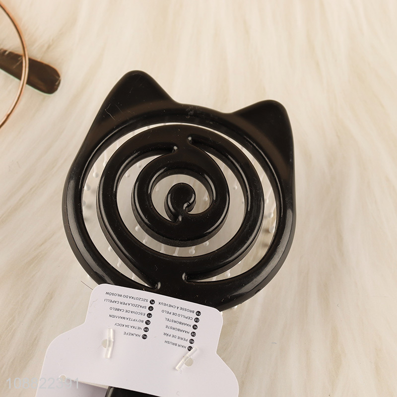 Factory price multicolor hollow cat shape hair comb hair brush