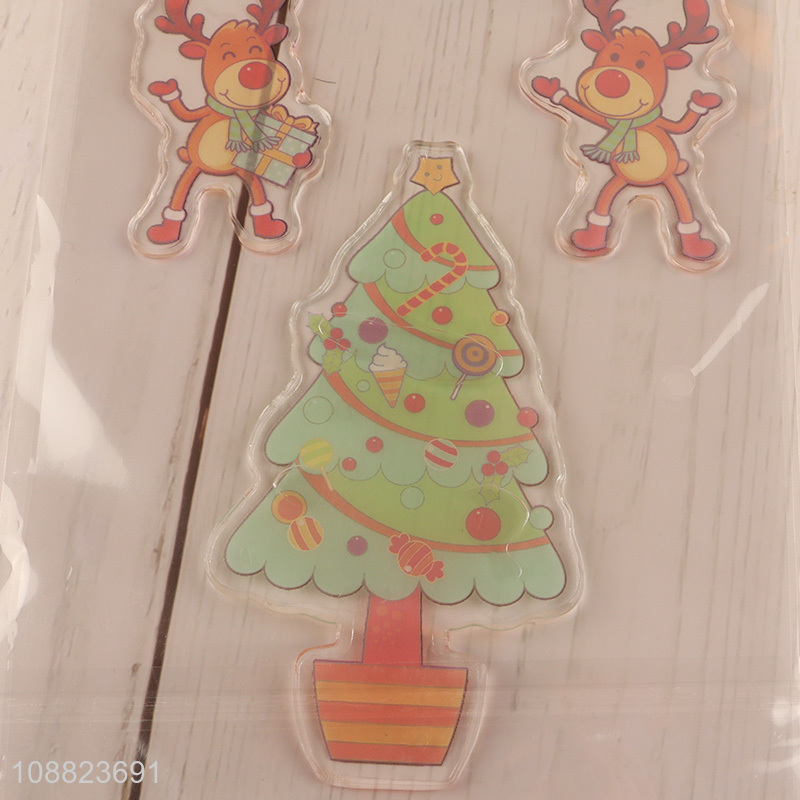High Quality Thick Gel Christmas Window Clings for Decoration