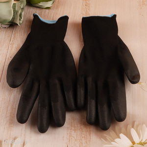 Factory supply wear resistant non-slip pu coated <em>safety</em> work <em>gloves</em>
