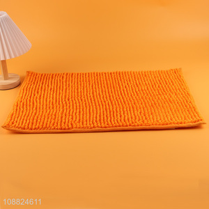 Wholesale soft absorbent non-slip chenille <em>bathroom</em> rug mat
