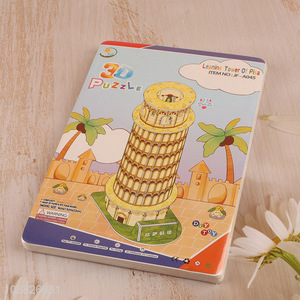 Wholesale 25 Pieces 3D <em>Puzzle</em> Leaning Tower of Pisa <em>Puzzle</em> for Kids