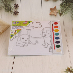 China imports DIY watercolor painting set with a <em>paintbrush</em> for kids