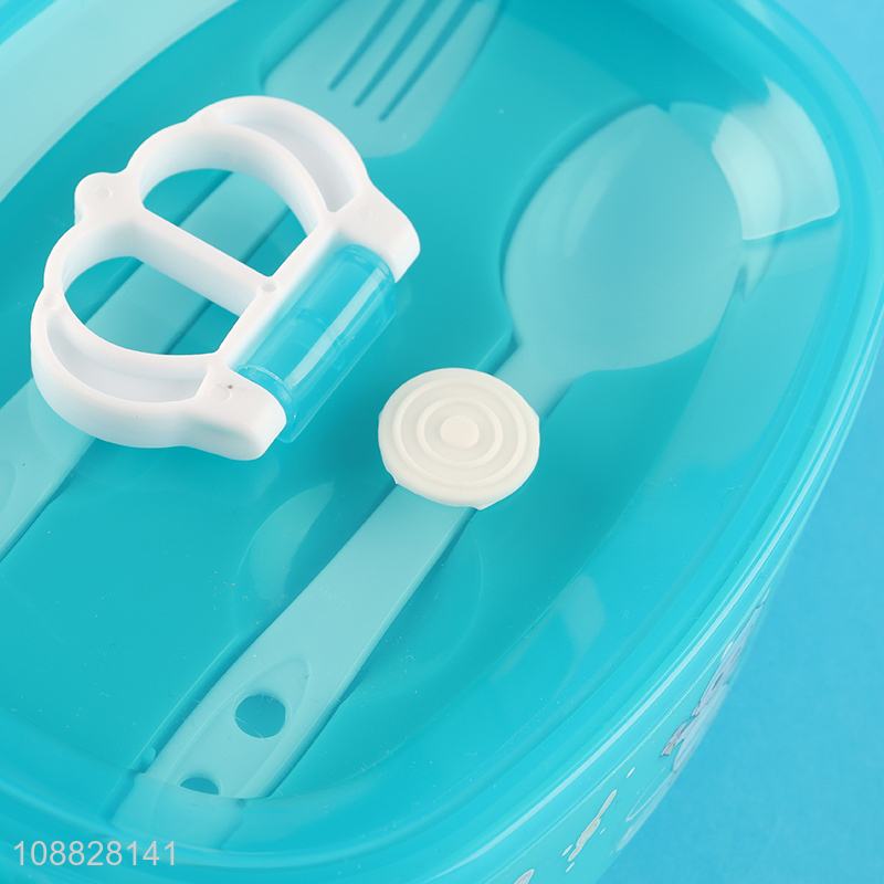 China supplier plastic children lunch box with fork and spoon