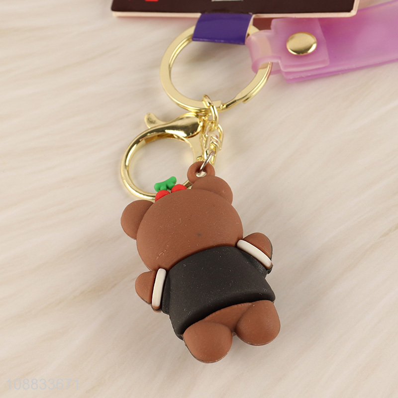 Hot sale portable bear pendant keychain wholesale