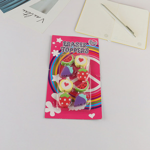 Top quality 8pcs fruit series eraser set for stationery