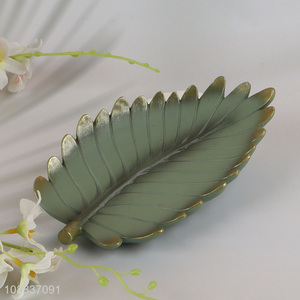 Good quality leaf shaped resin <em>jewelry</em> dish resin trinket tray
