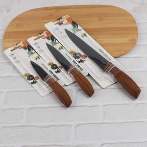 New product stainless steel kitchen <em>knife</em> with wood grain handle
