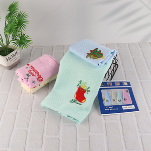 Latest products <em>christmas</em> series embroidery kitchen towel