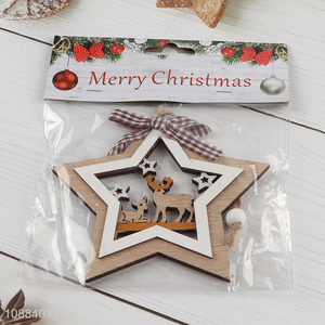 High Quality Painted Wooden Christmas Tree Ornaments <em>Party</em> Supplies