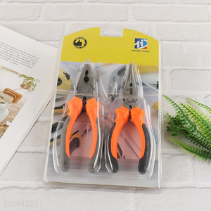 New arrival 2-piece home tool kit with combination plier & long-nose plier